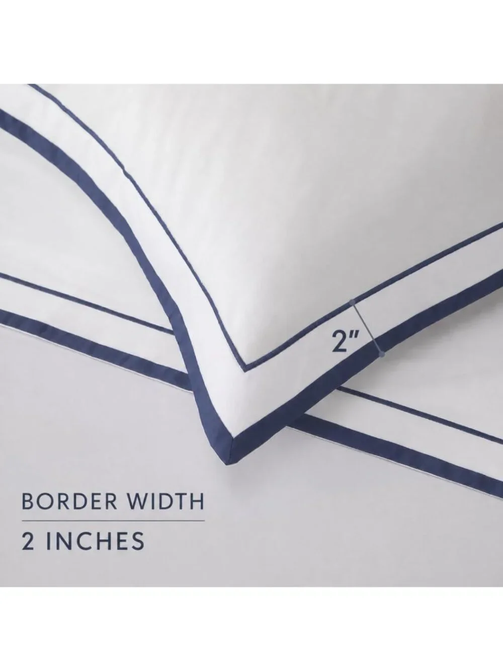Set of 2 White Euro Pillow Shams, 100% Cotton Covers, 26x26 Decorative Shams